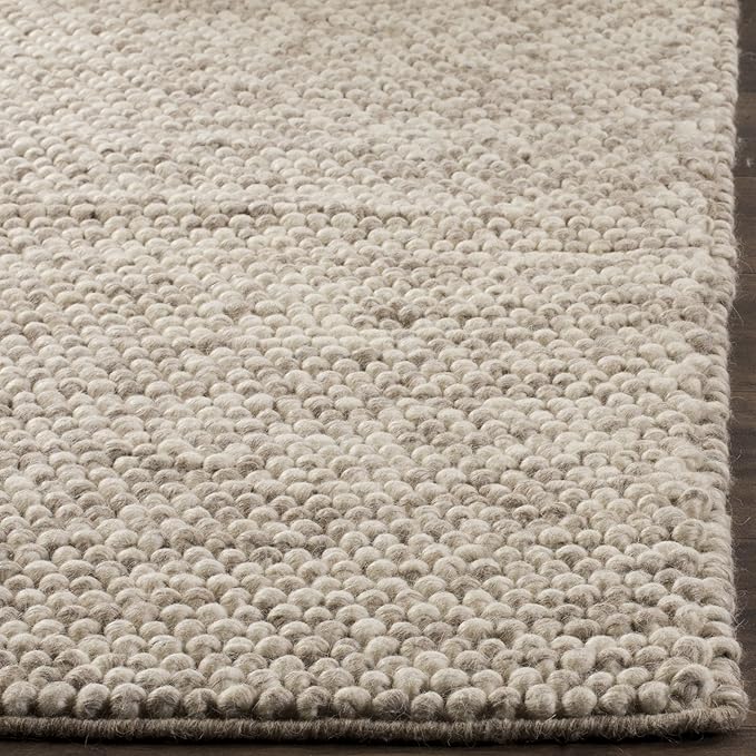 SAFAVIEH Area Rug 11x15 - Natura Collection - Large - Beige, Handmade Wool Blend, Textured Design, Ideal for Living Room, Bedroom, Dining Space (NAT620B)