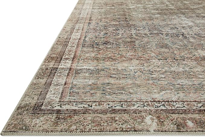 Loloi Chris Loves Julia Jules Collection JUL-09 Ink/Terracotta 2'-0'' x 5'-0'', .13" Pile Height, Accent Rug