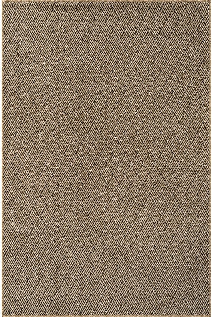 Easy Jute Rugs 8x10 Herringbone Natural Color Living Room Indoor Outdoor Area Rug for Patio and Kitchen Rug High Traffic Washable Easy to Clean Solid Boho Woven Design Carpet (8 x 10)