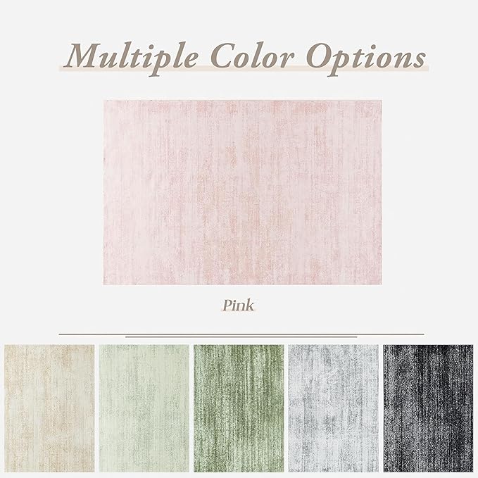 Pink Runner Rug for Bathroom 2x6,Washable Non Slip Abstract Modern Boho Runner Rugs for Kitchen Bedroom Hallway