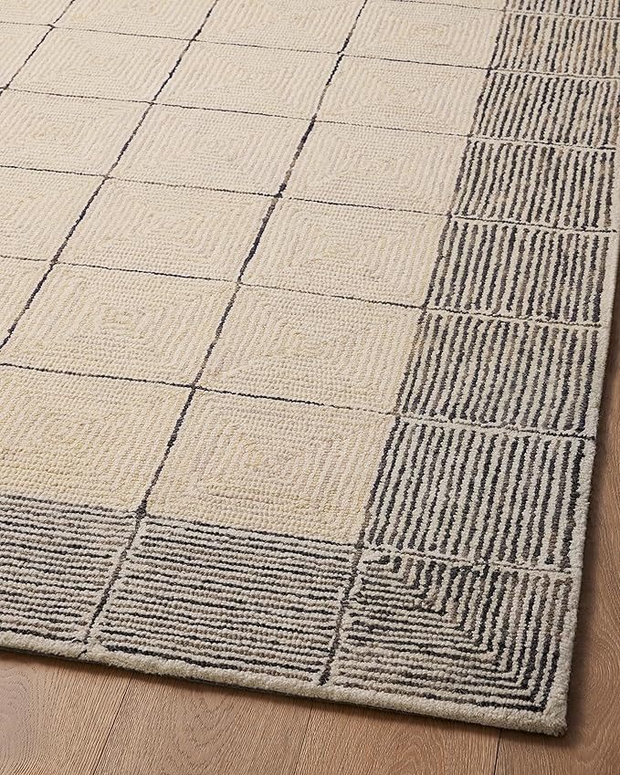 Loloi Chris Loves Julia Francis Collection FRA-02 Cream/Black 2'-6" x 9'-9" Runner Rug