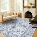 Fame Living Washable Area Rug. Modern Farmhouse. Vintage. Turkish. Bohemian. Distressed. Oriental. Traditional. Rugs for Living Room. Dining. Bedroom. Office. Entryway. Foyer. (861GG, 5' x 6'9")