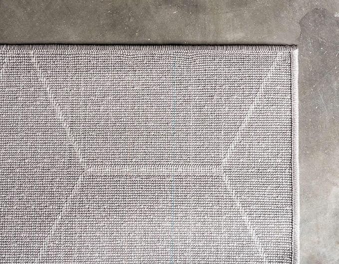 Unique Loom Trellis Frieze Collection Area Rug - Geometric (10' x 14' 1", Light Gray/ Ivory)