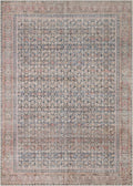 Kuden 10x14 Large Area Rug, Machine Washable Area Rug with Non-Slip Backing, Vintage Style, Soft, Easy Clean, Low Pile Rug for Living Room, Bedroom, Dining Room