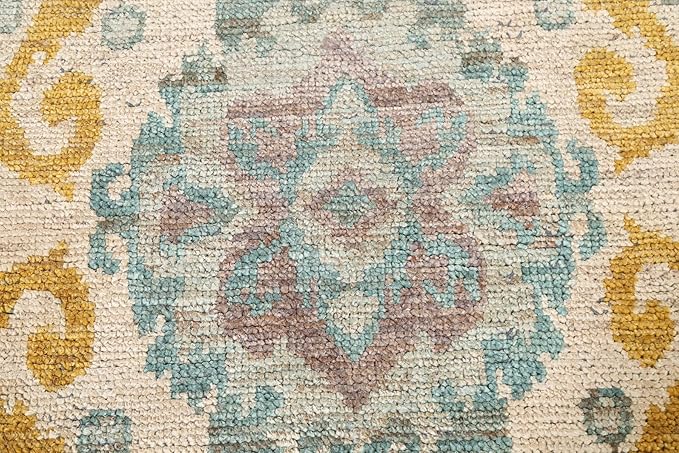 Rug Source Transitional Collection 5x8 Oushak Area Rug, Hand Knotted Beige & Ivories All-Over Rug, Oriental Jute Carpet for Bedroom, Living Room, Dining Room