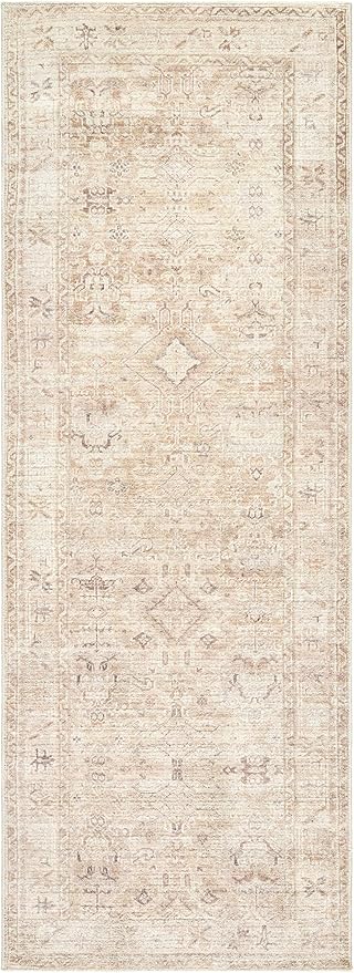 Hauteloom Nakia Living Room, Bedroom Area Rug - Traditional - Beige, Taupe, Ivory - 3'10" x 5'7"