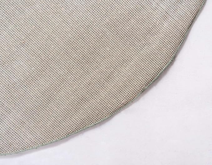 Unique Loom Davos Shag Collection Area Rug - Solid (6' 1" Round, Sage)