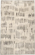 Dash & Albert Hicks Natural Hand Knotted Wool Rug, 6 X 9 Feet, Ivory Geometric Pattern - Premium Luxury Hotel Quality Soft Breathable Hypoallergenic Machine Washable Easy Care All Season