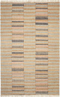 Dash and Albert Ravel Wool Area Rug - 2.5' x 8' Runner Blue Stripe Handwoven Accent Rug - Durable, Eco-Friendly, High Traffic Area Hallway, Living Room, Stairs