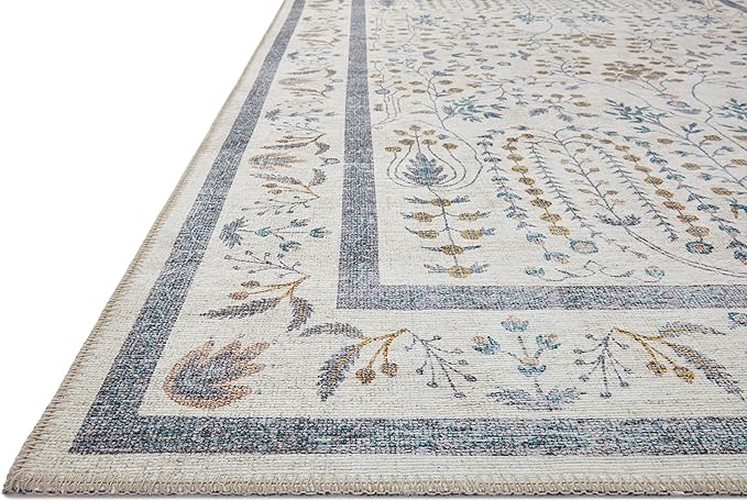 Loloi Rifle Paper Co. Maison Collection MAO-05 Wisteria Cream 2'-6" x 7'-6", .19" Pile Height, Runner Rug
