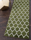 Rugs.com Lattice Collection Rug – 10 Ft Runner Dark Green Medium Rug Perfect for Hallways, Entryways
