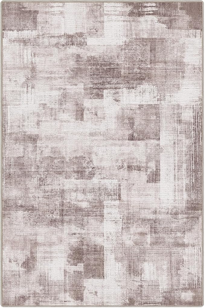 LUMI 8x10 Washable Low-Pile Area Rug for Living Room, Ultra Soft Modern Abstract Rugs Non Slip with Rubber Backing, High Traffic, Stain Resistant Carpets, Ideal for Bedroom, Dining Room, Indoor