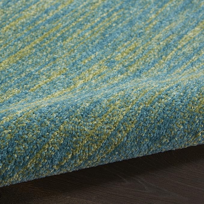 Nourison Home Nourison Essentials Blue Green 4' x 6' Area Rug - Easy Clean, Non Shedding, Bed Room, Living Room, Dining Room, Kitchen (4' x 6')