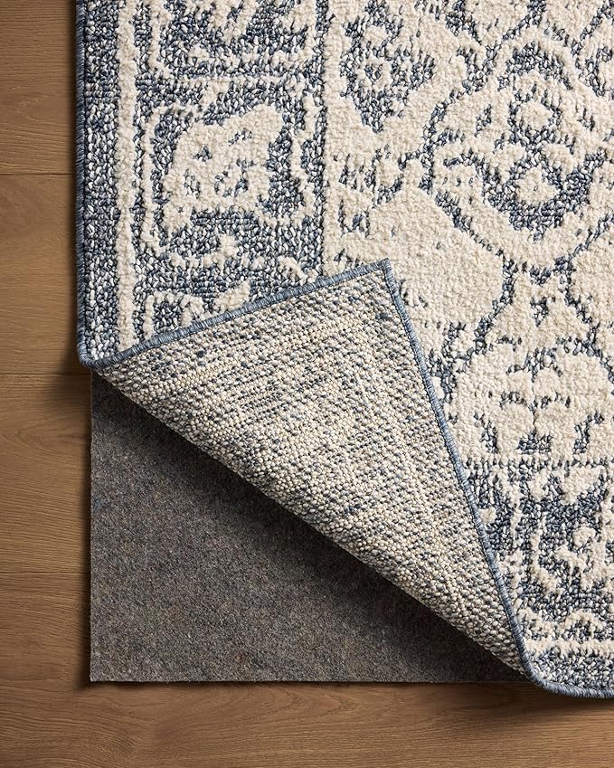 Loloi Magnolia Home by Joanna Gaines Gigi Collection GIG-02 Ivory/Blue 6'-7" x 9'-2" Area Rug