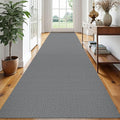EARTHALL Extra Long Runner Rug 3x16 Ft Washable Runners for Hallways Cotton Non Slip Entryway Runner Braided Kitchen Runner Indoor Outdoor Carpet Runners for Hotels, Hall, Stair, Charcoal Gray