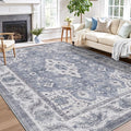 LUMI Washable Area Rug 5x8 for Living Room, Ultra Soft Stain Resistant Carpet with Non Slip Rubber Backing, Non-Shedding Low Pile Rugs for Bedroom, Dining Room, Indoor, Office