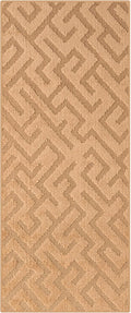 14ft Custom Hallway Rug - Gold Tan | Non-Slip Rubber Backed | Washable & Pet Friendly | Edge Bound