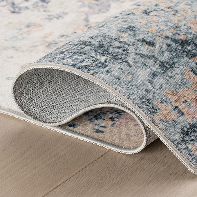 Dash & Albert Blaire Mineral Machine Washable Rug, 6 X 9 Feet, Multicolored Graphic Pattern