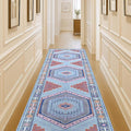 Fame Living Washable Area Rug. Modern Farmhouse. Vintage. Turkish. Bohemian. Distressed. Oriental. Traditional. Rugs for Living Room. Dining. Bedroom. Office. Entryway. Foyer. (856BlM, 2'5" x 13')