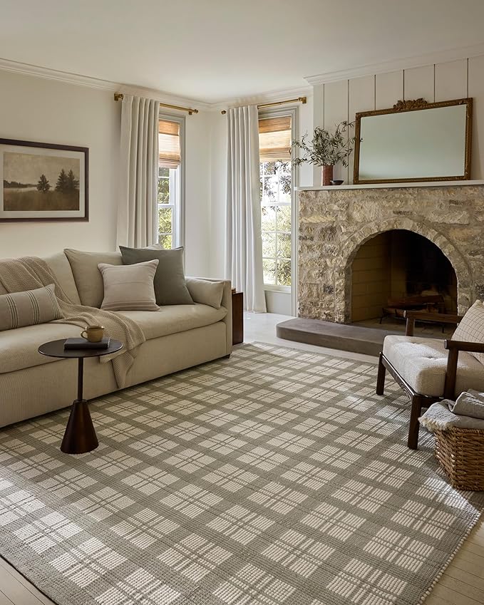 Loloi Magnolia Home by Joanna Gaines Ryder Collection RYD-01 Sage/Ivory 8'-6" x 11'-6" Area Rug