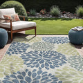 Beverly Rug Outdoor Rug 5x7 Modern Exotic Tropical Leaf Area Rugs for Indoor and Outdoor Patio Deck Porch Garden Water Resistant Washable Outside Carpet (5 x 7 Olive)