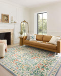 Loloi Rifle Paper Co. Eden Collection EDE-02 Mughal Garden Cream 3'-6" x 5'-6" Accent Rug feat. CloudPile™