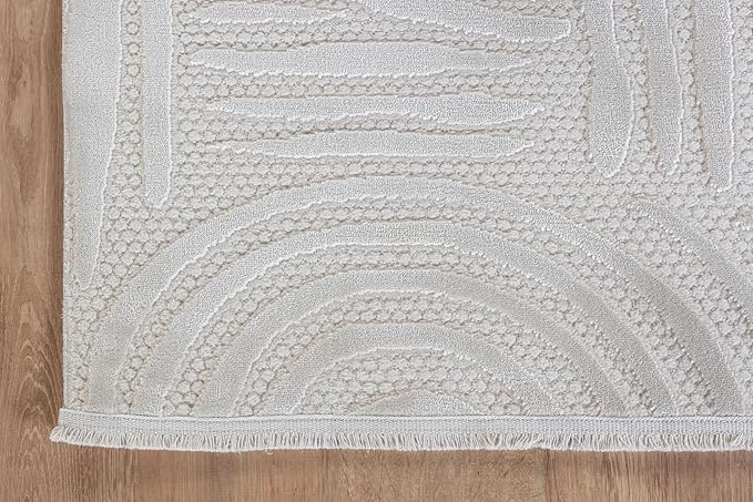 Modern Indoor Rug Orbit 9x12 Area Rugs for Living Room Luxury Kitchen Bedroom Durable Soft Geometric Durable Low and High Pile Stain Resistant Non Shedding Area Carpet 9x12