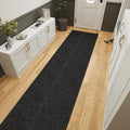 Ottomanson Commercial Scrape Rib Entry Mat – Heavy Duty Ribbed Floor Mat for High Traffic – Non Slip Rubber Back, Waterproof – Indoor Outdoor Use for Offices, Schools, Lobbies, 2'7" x 34', Black