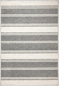 Dash & Albert Bowman Stripe Grey Machine Washable Rug, 3 X 5 Feet, Grey Stripe Pattern