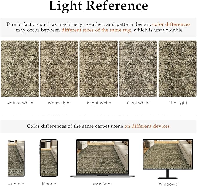 Light Brown Entryway Area Rug 2x3 Vintage Indoor Kitchen Washable Door Mat Living Room Carpet Tribal Distressed Retro Accent Throw Rug for Office Dining Room Bathroom Faux Wool