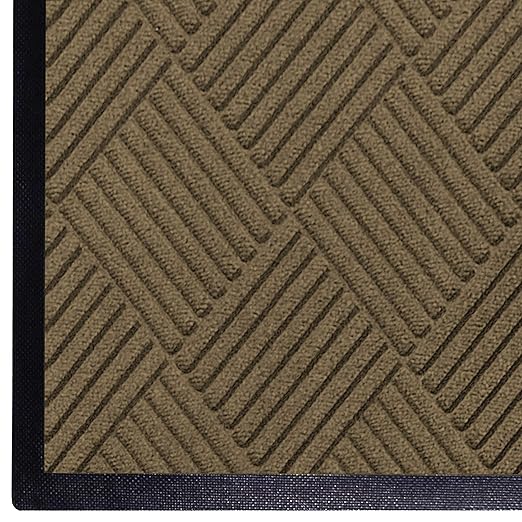 WaterHog Diamond | Commercial-Grade Entrance Mat with Rubber Border – Indoor/Outdoor, Quick Drying, Stain Resistant Door Mat (Camel, 2' x 3')