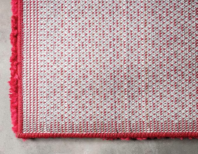 Unique Loom Solo Collection Area Rug - Calabasas (2' 2" x 6' 7" Runner, Red)