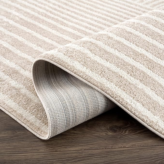Abani Area Rug for Living Room -Nuevo 6' x 9' Beige Arch Pattern Area Rug, Soft and Durable Living Room Rug, Stain and Fade Resistant, Chic Modern Design, Pet & Kid Friendly