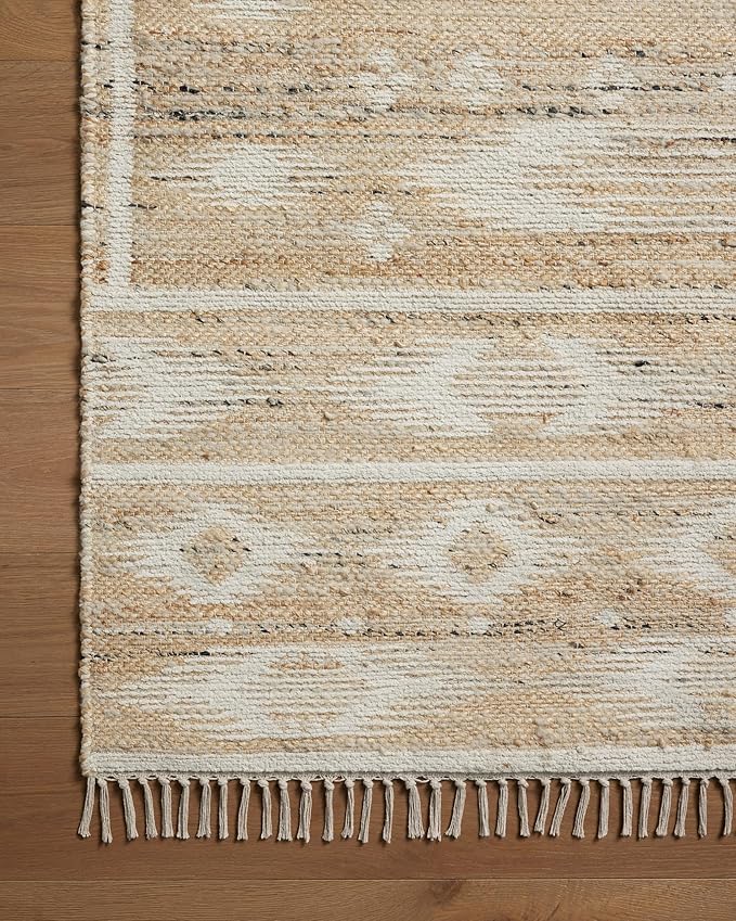 Loloi Angela Rose Rivers Collection RIV-04 Natural/Ivory 7'-9" x 9'-9" Reversible Area Rug