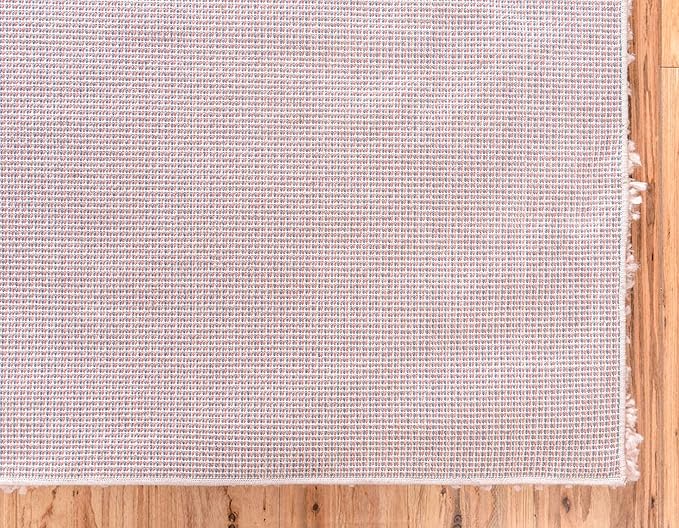 Unique Loom Davos Shag Collection Area Rug - Solid (2' 7" x 13' 1" Runner, Dusty Rose)