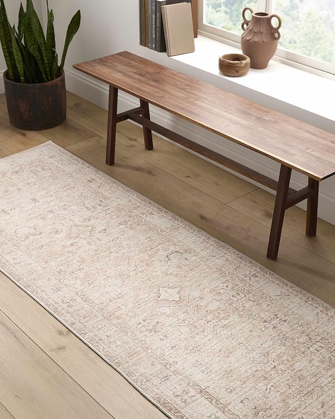 Hauteloom Nakia Living Room, Bedroom Area Rug - Traditional - Beige, Taupe, Ivory - 9'11" x 14'