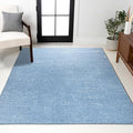 JONATHAN Y Haze Solid Low-Pile Classic Blue Indoor Area Rug 10x14, Coastal,Bohemian,Minimalist,Classic, Easy-Cleaning for Living Room,Bedroom,Kitchen,Pet Friendly,Non-Shedding (SEU100F-14)