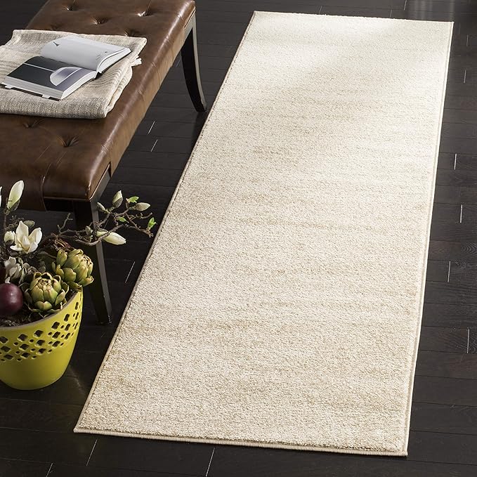 SAFAVIEH Adirondack Collection Runner Rug - 2'6" x 10', Champagne & Cream, Modern Ombre Design, Non Shedding & Easy to Clean, Ideal for Hallway, Foyer, Kitchen, Entryway, Bedroom (ADR113W)