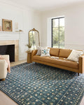 Loloi Rifle Paper Co. Eden Collection EDE-03 Lattice Indigo 2'-0" x 5'-0" Accent Rug feat. CloudPile™