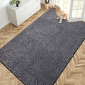 PURRUGS Easy Care Area Rug 4.5ft x 7ft, Non-Slip Washable Entryway Rug, Dog Door Mat, Stain Resistant Accent Rug for Hallway, Living Room, Bedroom and Mudroom, Bluish Grey-Black