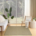 Nourison Home Courtyard Green 6' x 9' Area Rug - Easy Clean, Non Shedding, Bed Room, Living Room, Dining Room, Kitchen (6' x 9')
