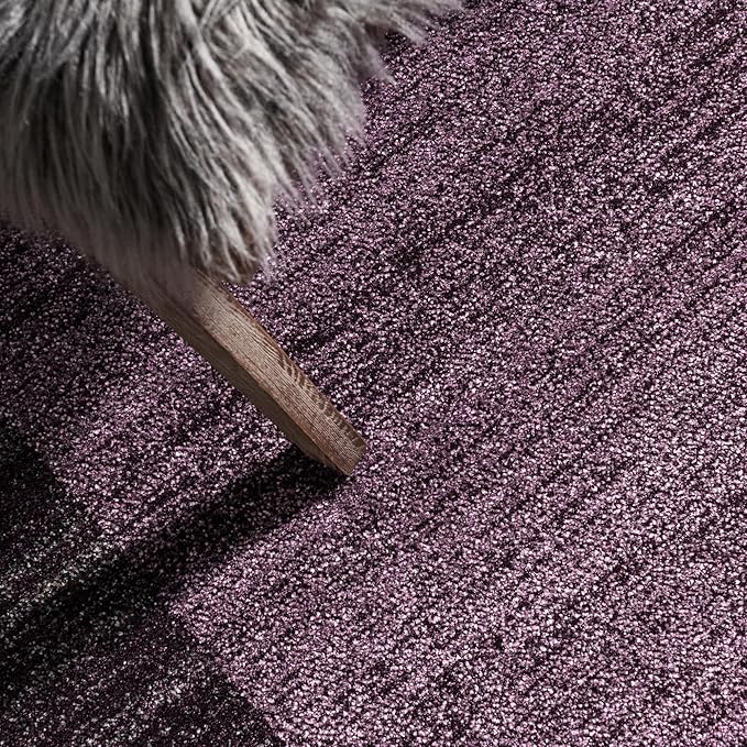 Rugs.com Angelica Collection Rug – 8 Ft Square Violet Medium Rug Perfect for Living Rooms, Kitchens, Entryways