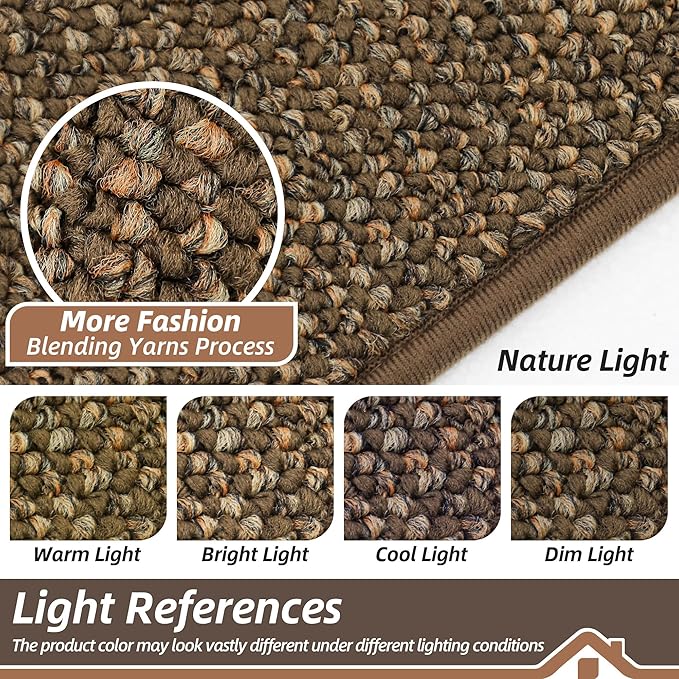 BEQHAUSE Hallway Runner Rugs 2.6x10, Hallway Rug Non-Slip Washable(Rolled-Up NO Creases), Runner Rug Absorbent Stain Resistant Hall Rug Carpet Runner, Entryway Rugs Floor Mat Laundry Room Rugs, Brown
