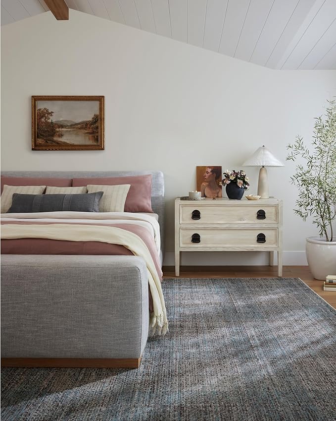Loloi Angela Rose Ember Collection EMB-09 Denim/Charcoal 3'-6" x 5'-6" Accent Rug