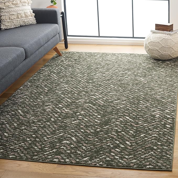 SAFAVIEH Adirondack Collection Area Rug - 4' x 6', Dark Green & Ivory, Chevron Design, Non-Shedding & Easy Care, Ideal for High Traffic Areas in Living Room, Bedroom, Dining (ADR104Y-4)