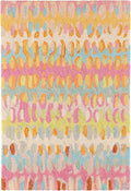 Dash and Albert Paint Chip Wool Area Rug - 5' x 8' Confetti Graphic Hand Micro Hooked Accent Rug - Durable, High Traffic Areas Hallway, Living Room, Stairs