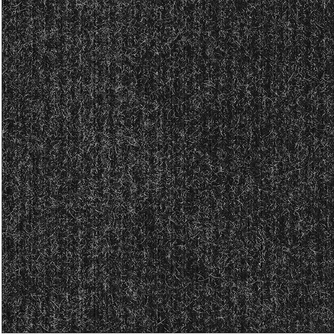 Ottomanson 3'11" x 17' Hallway Runner with Scraper Pile - Extra Durable Non-Slip Rug Mat for Indoor & Outdoor Use - Ideal for Kitchen, Entryway & Garage - High-Traffic Carpet, Black