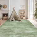 Loden Green Area Rug 6x9 for Playroom Non Slip Washable Rugs Hardwood Floor Protector Low Pile Neutral Abstract Modern Floor Carpet Dark Green Living Room Rug 6x9
