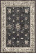 RUGGABLE Washable Vintage Area Rug – Verena Dark Wood 4x6, Stain-Resistant, Non-Slip – Medium Machine Washable Rugs for Living Room, Bedroom, Hallway, Entryway & Office–with Standard Pad