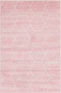 Unique Loom Trellis Frieze Collection Area Rug - Geometric (4' 1" x 6' 1", Light Pink/ Ivory)